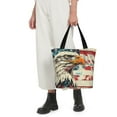 thumbnail image 5 of Salouo Retro American Eagle for Shoppers Tote for Women Foldable Handbags with Big Capacity Casual One-Shoulder Shopping Bag Hobo Bags Fit for Office/Shopping/Park, 5 of 6