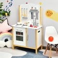 thumbnail image 2 of Costway Kids Play Kitchen Set Toddler Pretend Cooking Set w/ Cabinet&Accessories, 2 of 10