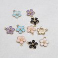 thumbnail image 3 of 50PCS Mixed Color Enamel Flower Charm for Jewelry Making and Crafting (White, Pink, Blue, Black and Purple), 3 of 9