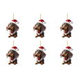 thumbnail image 1 of Adorno de perro de dibujos animados Colgante de acrílico navideño Suministros para fiestas en el hogar (C-3), 1 of 2