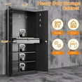 thumbnail image 3 of Fesbos Metal Storage Cabinet with Pegboard, Heavy Duty Garage Storage Cabinet with Adjustable Shelves and Doors, Lockable Steel Storage Cabinet with Drawer, 3 of 8
