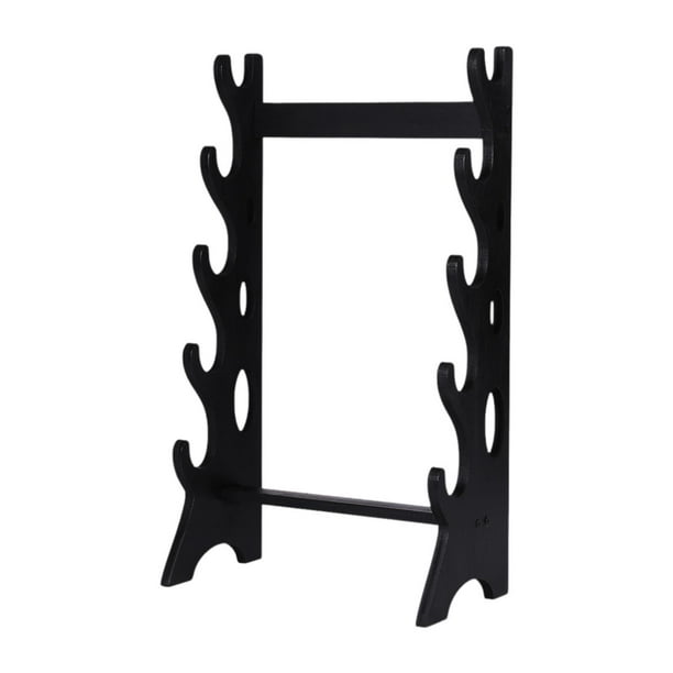 Soporte para de pared, soporte de almacenamiento de 5 niveles, soporte para samuráis de estilo japonés, estante para para Negro