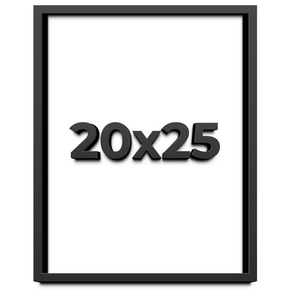 20x25 Shadow Box Frame Black | 1 inches Deep Real Wood Contemporary Shadowbox Display Frame | UV