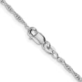 thumbnail image 5 of Diamond2Deal 925 Sterling Silver Rhodium-plated 2mm Loose Rope Chain Necklace for Women 24", 5 of 6