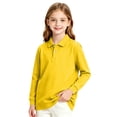 thumbnail image 2 of GrmtClth Boys School Uniform Traditional Collar Polo Shirts Soft Cotton Fabric Primary School Casual Tops Yellow 5-6Years, 2 of 7