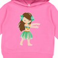 thumbnail image 3 of Inktastic Brown Haired Hula Girl Toddler Hoodie, 3 of 4