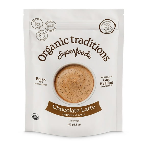 Organic Traditions | Chocolate Latte with Probiotics