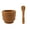 E, variant on Kilougeis Hot Sale Mortar Natural Wooden Stone Cup and Crusher Set Herbal Manual Grinder