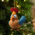 thumbnail image 4 of Beautynvta Cute Rooster Christmas Ornaments, Cartoon Rooster Hanging Pendant Acrylic Christmas Tree Ornament for Car Interior Window Wall Home Decor, 4 of 5