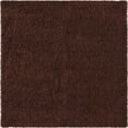 thumbnail image 1 of Unique Loom 3126285 8 ft. 2 in. x 8 ft. 2 in. Solid Shag Square Rug, Chocolate Brown, 1 of 2