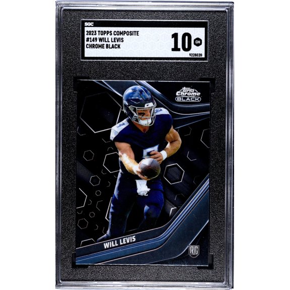 Collectible Graded 2023 Topps Composite Chrome Black Will Levis #149 SGC 10 Football Card