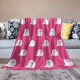thumbnail image 4 of YAOMOBB Flannel Blanket Double sided Cartoon Ghost Flannel Blanket Machine Washable Sofa Bed Throw, 4 of 5
