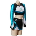 thumbnail image 2 of Women's Cheerleader-Inspired Outfit - Maddy Perez Sporty Crop Top & Mini Skirt Set, 2 of 10