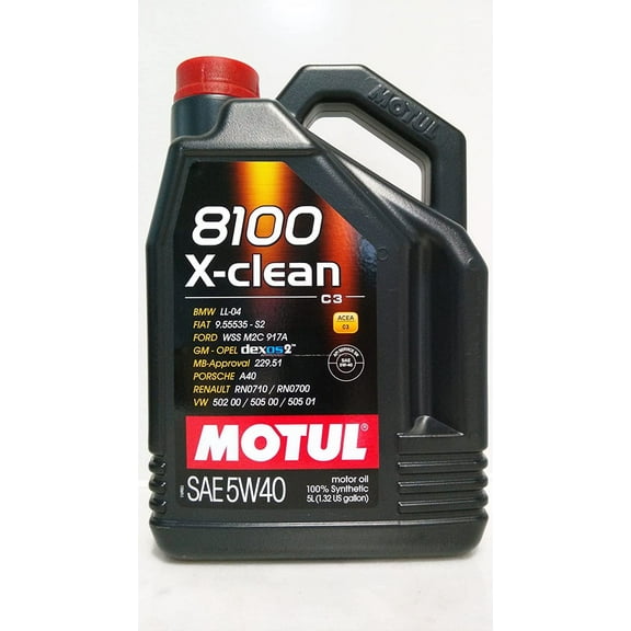 Motul 8100 X-clean 5W40 Synthetic Oil 5 Liters (102051)