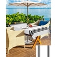 thumbnail image 4 of Outdoor Tablecloth with Umbrella Hole and Zipper Black Ticking Vertically Stripe Tablecloths 60x84 Outside Table Cloths Simple Style White Patio Table Cover for Outdoor Tables Picnic Garden Party, 4 of 6