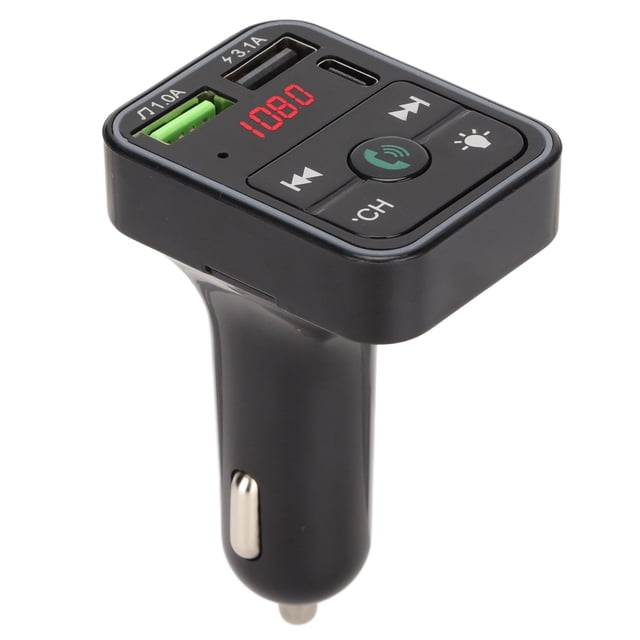 Transmisor FM Bluetooth 5.0 Bling Bling Adaptador de radio de coche con Pantalla LED