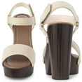 thumbnail image 2 of BLISSFUL STEP Women's Platform Slingback High Heel Chunky Heel Sandals Leopard (Size 7), 2 of 6
