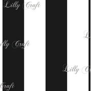 Stripe Extra-Large 2" Black White Poly Cotton 58 Inch Fabric By the Yard