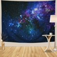 thumbnail image 3 of Tapiz de cielo estrellado Tapiz de galaxia Tapiz del espacio exterior Tapiz de luna y estrella en la noche estrellada Tapiz psicodélico del universo para colgar en la pared para sala de esta, 3 of 5