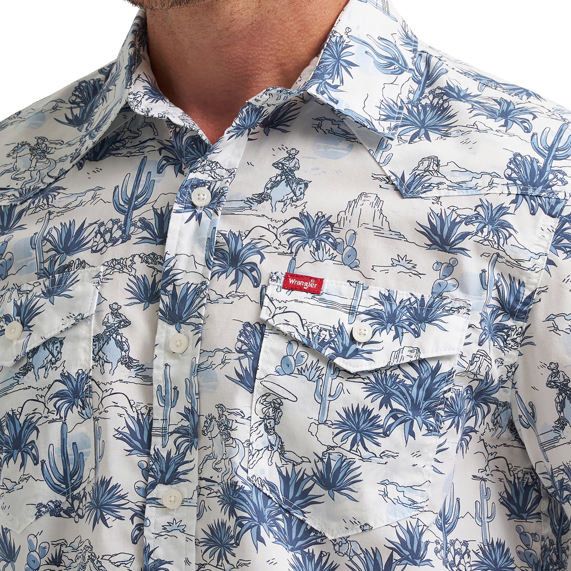 Wrangler® Men's Short Sleeve Print Shirt
