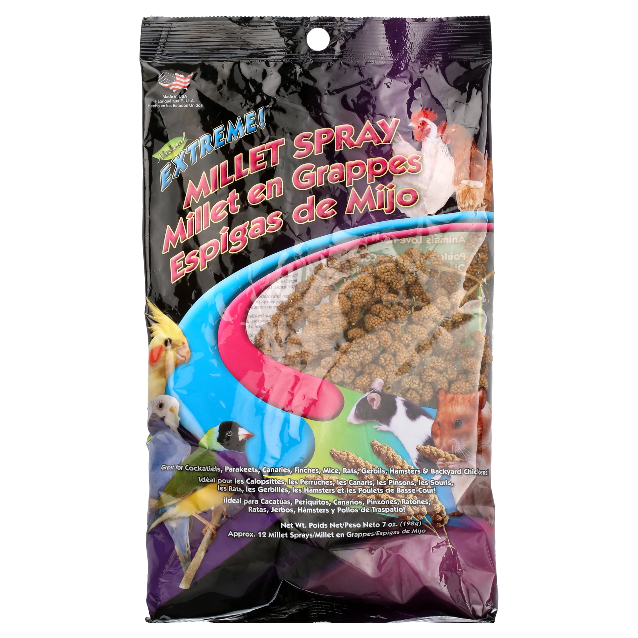 (2 pack) Brown's Extreme Natural Millet Spray Bird Treats, 12 count