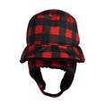 thumbnail image 2 of FlapJackKids - Chapeau Bob d'Hiver - Carreaux Buffalo Rouges - Moyen 2 - 4a, 2 of 4
