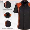 thumbnail image 3 of BIKER WEAR USA Short Sleeve Button Down/Collar Work Shirts for Women, 3 of 7