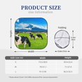 thumbnail image 3 of Honeii Grazing Cows Mountain View Print Foldable Car Sun Shade for Windshield, 2-Piece UV Protection Shade, Protects Car Interior, Ideal for Cars, Trucks, SUVs-Large, 3 of 6