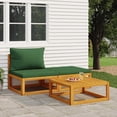 thumbnail image 1 of vidaXL 3 Piece Garden Lounge Set with Cushions Solid Wood Acacia, 1 of 5