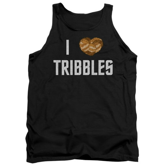 Star Trek I Heart Tribbles Adult Tank Top Black