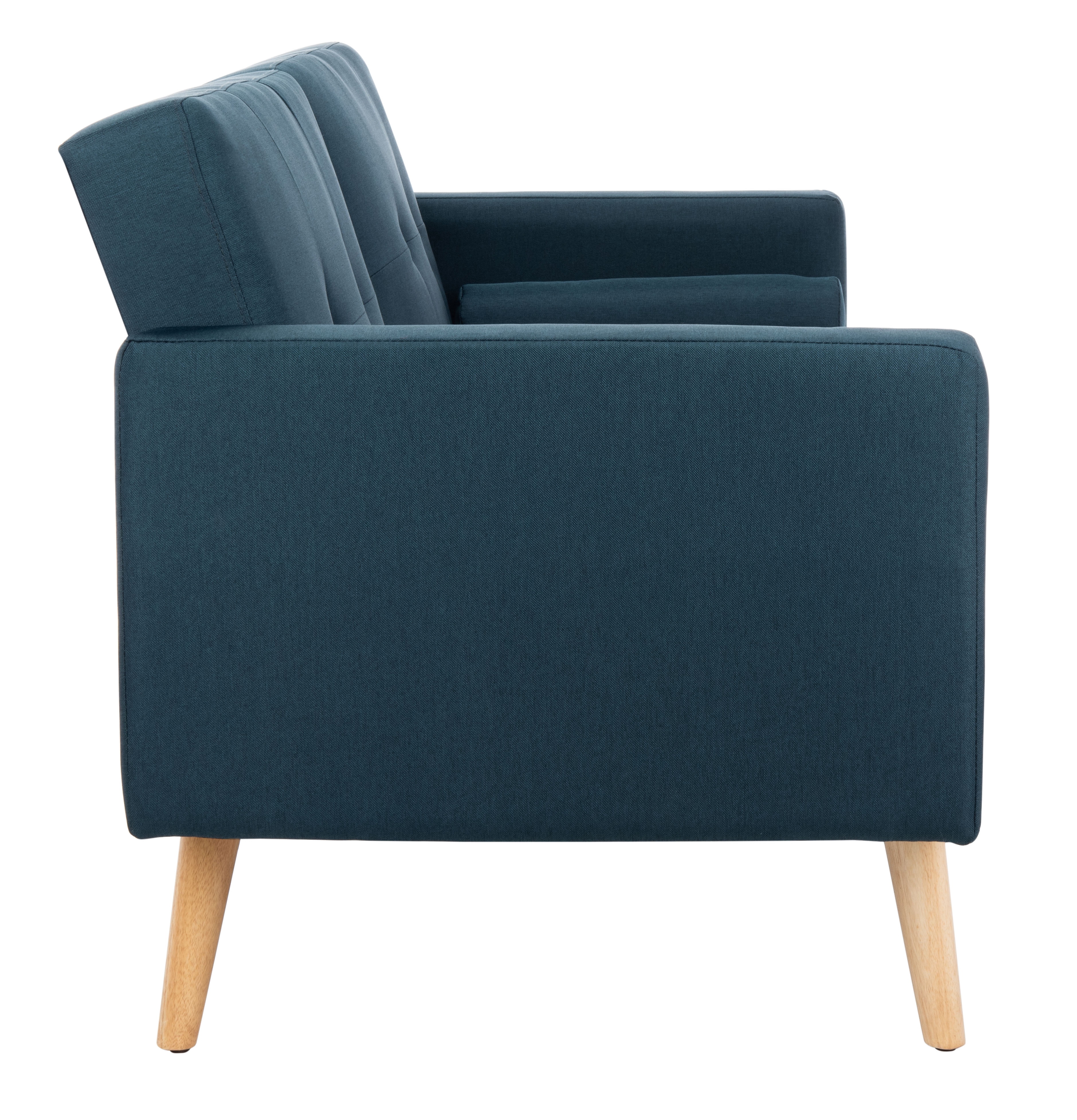 Safavieh Murray Mid-Century Foldable Futon Bed, Navy/Natural