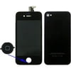 4XEM Replacement LCD Screen/Touch Digitizer/Back Cover Kit For iPhone4/4S (Black)