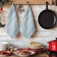 thumbnail image 6 of Rustic Haze Blue Kitchen Towels Set of 3, Farmhouse Vertical Striped Art Absorbent Dish Towels for Kitchen, Microfiber Hand Towel, Quick Drying Tea Towel for Cleaning Decorative Dishcloths, 6 of 7