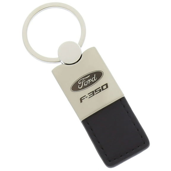 Ford F-350 Keychain & Keyring - Duo Premium Black Leather