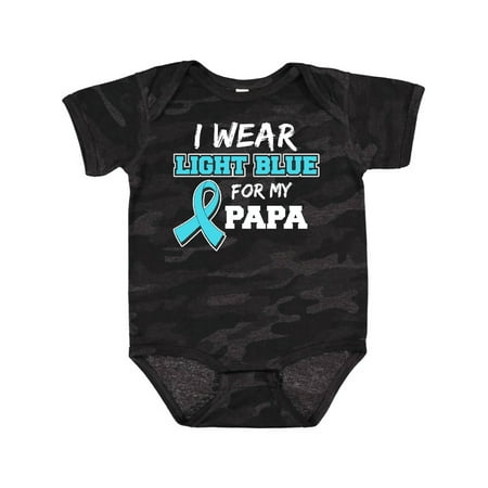 

Inktastic I Wear Light Blue for My Papa in White Gift Baby Boy or Baby Girl Bodysuit