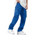 thumbnail image 5 of Hinvhai Hiking Pants Men Lightweight Quick-Dry - Water Resistant Stretch Travel Cargo Pants with Muti Pockets for Outdoor Fishing Blue, 5 of 9
