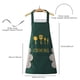 thumbnail image 2 of Delantal de cocina para mujer con bolsillos para limpiar las manos, bolsillo grande, para limpiar las manos, impermeable para cocinar y hornear (verde negruzco), 2 of 5