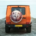 thumbnail image 6 of Honeii White Red Cat Couple Print Tire Covers, Waterproof Anti-UV Sun Snow Rain Tire Covers for Trailers, RV, Camper, SUV, Truck-15 inch, 6 of 6