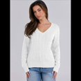 thumbnail image 4 of Suéter de Punto de Larga para Mujer, Jersey Ajustado con Cuello en V, Moda de Otoño, Atuendos Informales de Negocios para Otoño. L, 4 of 10