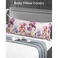 thumbnail image 5 of Botanical Body Pillow Covers, Spring Dragonfly Flower Leaves Modern White Soft Bed Throw Pillowcases Breathable Cooling Long Lumbar Body Pillow Sham Cover for Bed Sofa 20''x54'', 5 of 7
