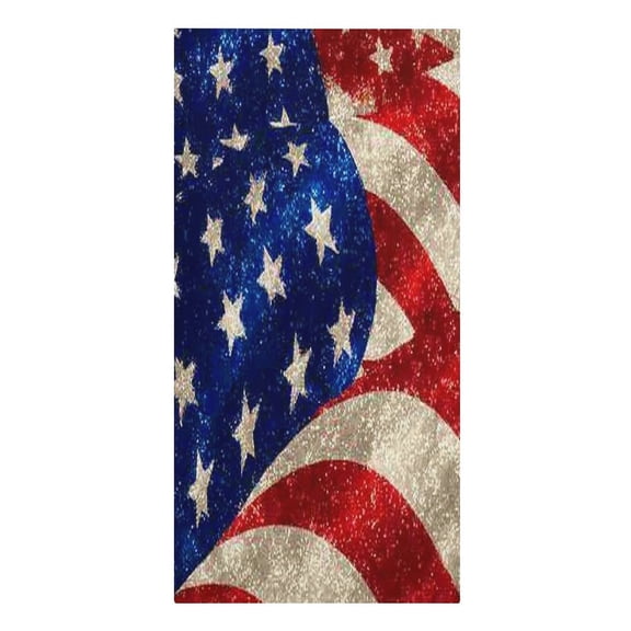 RKSupls American Flag Glitter Microfiber Beach Towel Absorbent Compact Towels for Swimming Pool Beach Travel Things for Vacation Essentials Adult Gift,61.4Ć30.3Inch