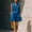 Blue, variant on Women's 2 Piece Outfit Sleeveless Button Down Vest Top and High Waist Shorts Set, Textured Wrinkle Fabric Casual Matching Set, Loose Fit Summer Lounge Wear Black L