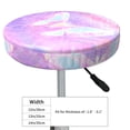 thumbnail image 4 of Round Bar Stool Seat Covers, Purple Sparkling Butterfly Elastic Round Chair Cover Stool Seat Slipcover Bar Stool Cushions Round Pad for 12-14 inch, 4 of 7