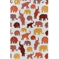 thumbnail image 3 of Coolnut Window Curtains Cute Elephants On White Thermal Insulated Blackout Grommet Printed Window Treatment Drapes - 84x55 in - Polyester 2 Panels, 3 of 5