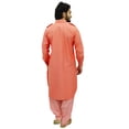 thumbnail image 4 of Atasi Men's Pathani Style Men's Salwaar Kameez Salmon Punjabi Shirt-Medium, 4 of 7