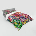 thumbnail image 3 of Ambesonne Geometric Bedding Set 3 Pcs, Modern Colored Design, Twin, Multicolor, 3 of 3