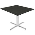thumbnail image 1 of Via 48" Square X-Base Table- Ash Grey/Chrome, 1 of 3