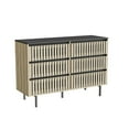 thumbnail image 5 of Canddidliike 6 Drawer Dresser Cabinet, Long Nightstand with Drawers and Lockers, Cottage Solid Wood Dresser TV Stand, Modern Dresser with 6 Drawers for Indoor as Bedroom, Brown, 5 of 7