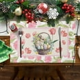 thumbnail image 2 of Easter Bunny Egg Pattern Linen Print Kitchen Dining Room Insulated Decorative Placemat（10）, 2 of 7