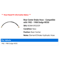 thumbnail image 2 of Rear Center Brake Hose - Compatible with 1982 - 1988 Dodge W350 - Raybestos, 2 of 2